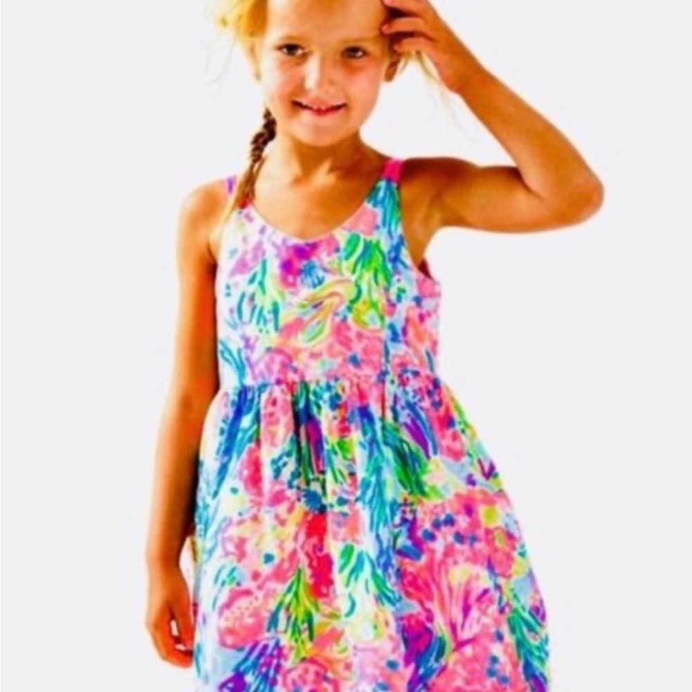 Lilly Pulitzer Rue Dress Fan Sea Pants Size 8 Girls Lined Side pockets Like new